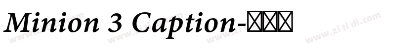Minion 3 Caption字体转换